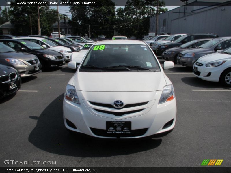 Polar White / Dark Charcoal 2008 Toyota Yaris Sedan