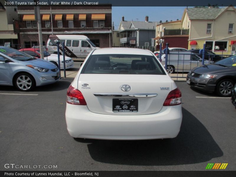 Polar White / Dark Charcoal 2008 Toyota Yaris Sedan