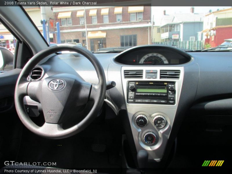 Polar White / Dark Charcoal 2008 Toyota Yaris Sedan