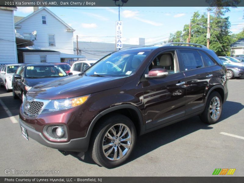 Dark Cherry / Beige 2011 Kia Sorento EX V6 AWD