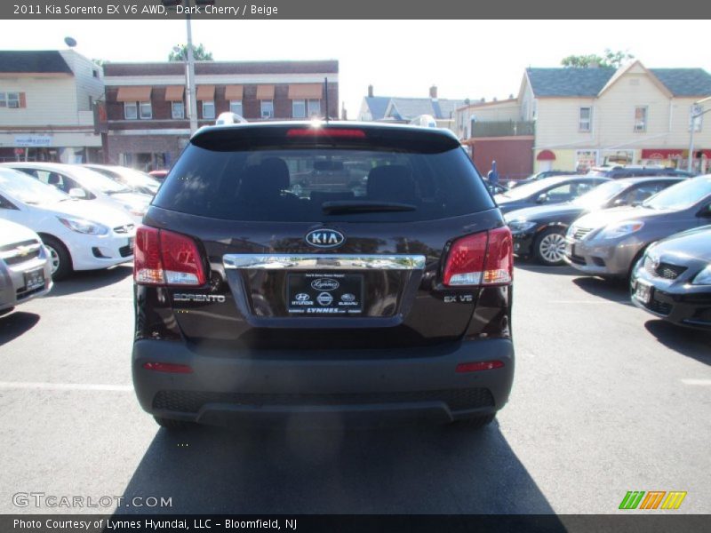 Dark Cherry / Beige 2011 Kia Sorento EX V6 AWD