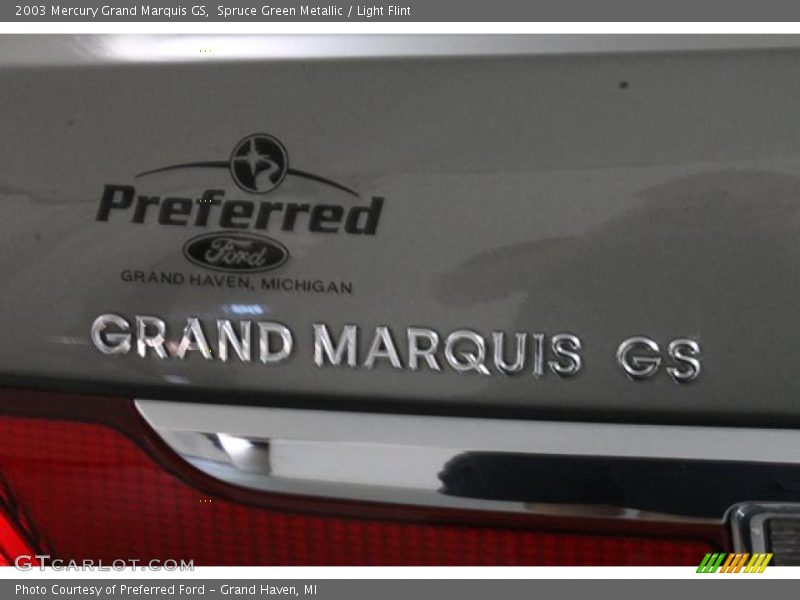 Spruce Green Metallic / Light Flint 2003 Mercury Grand Marquis GS