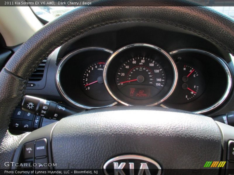 Dark Cherry / Beige 2011 Kia Sorento EX V6 AWD