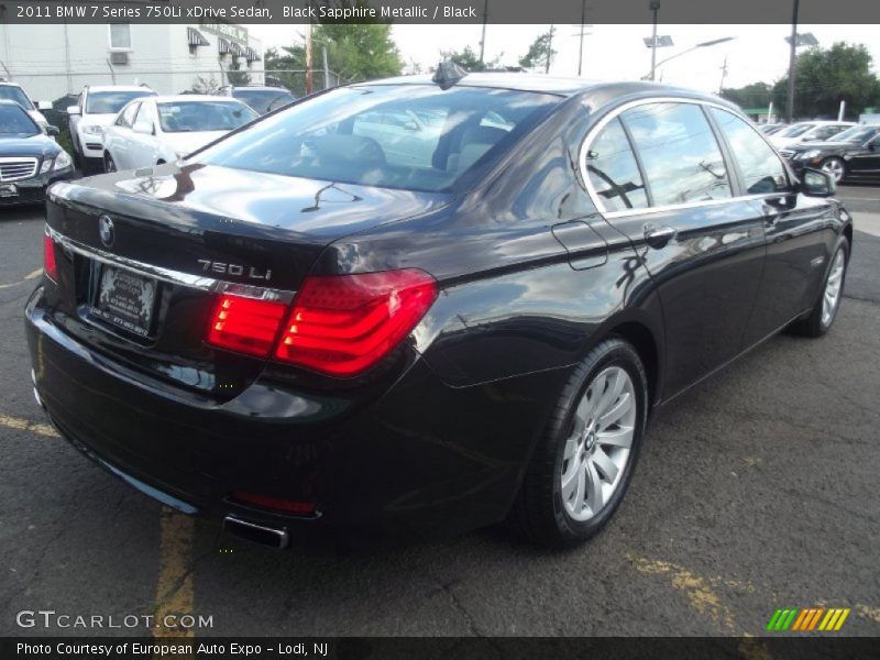Black Sapphire Metallic / Black 2011 BMW 7 Series 750Li xDrive Sedan