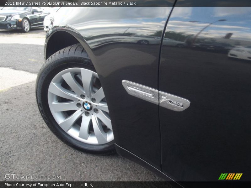 Black Sapphire Metallic / Black 2011 BMW 7 Series 750Li xDrive Sedan