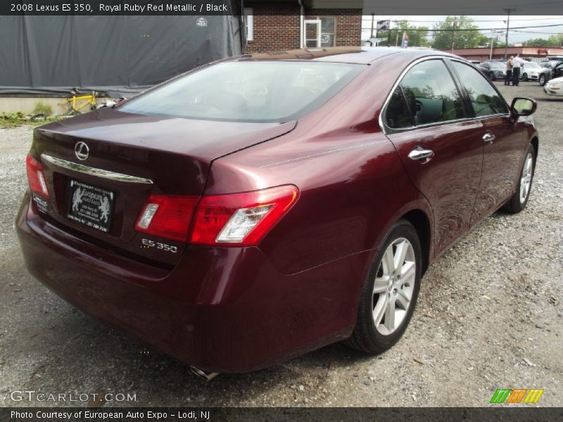 Royal Ruby Red Metallic / Black 2008 Lexus ES 350