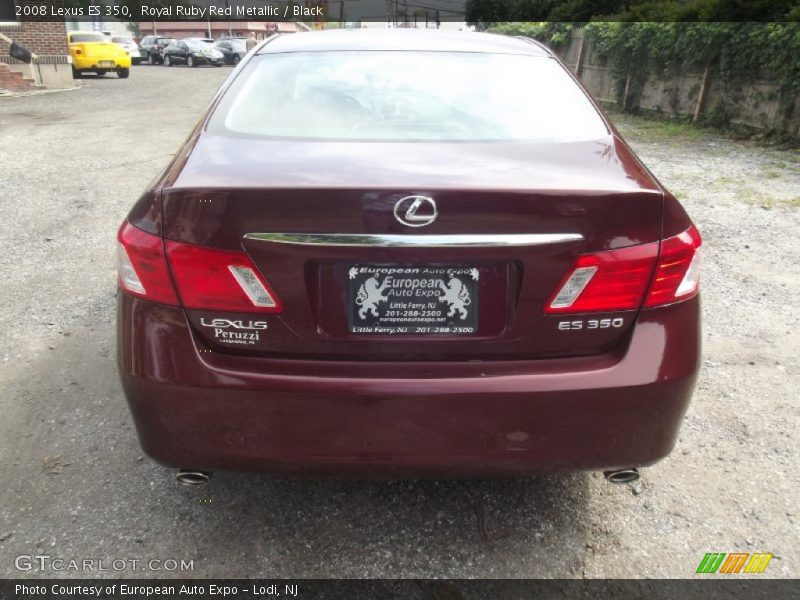 Royal Ruby Red Metallic / Black 2008 Lexus ES 350