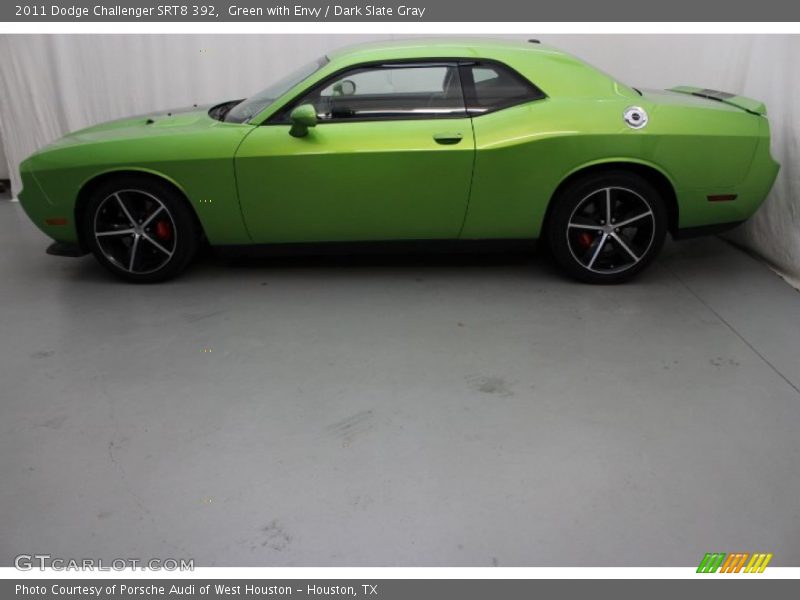 Green with Envy / Dark Slate Gray 2011 Dodge Challenger SRT8 392