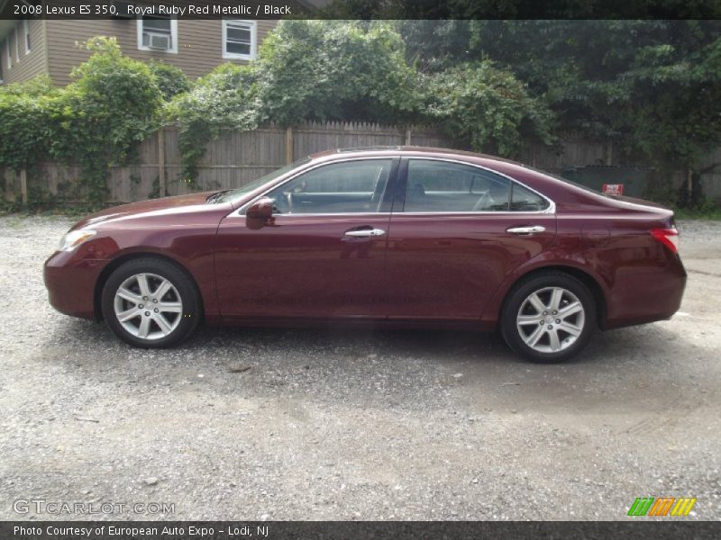 Royal Ruby Red Metallic / Black 2008 Lexus ES 350