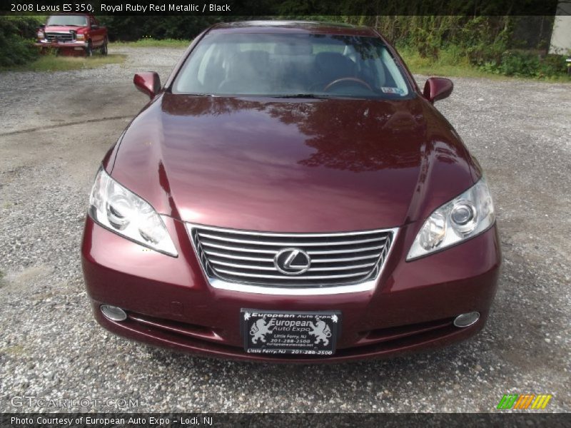 Royal Ruby Red Metallic / Black 2008 Lexus ES 350
