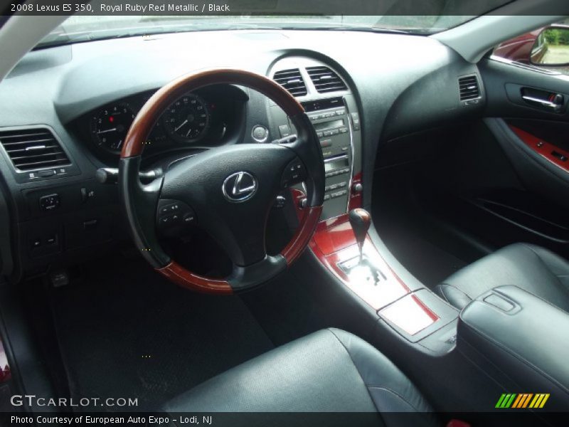Royal Ruby Red Metallic / Black 2008 Lexus ES 350