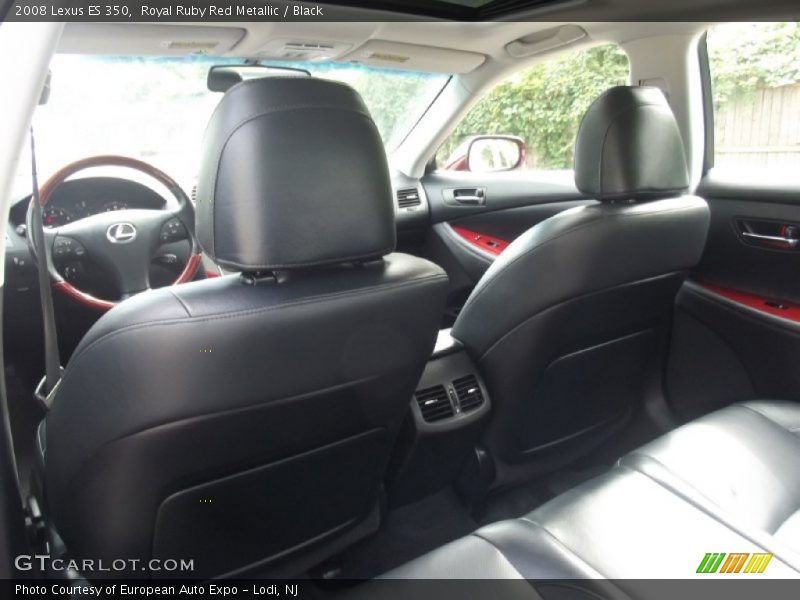 Royal Ruby Red Metallic / Black 2008 Lexus ES 350