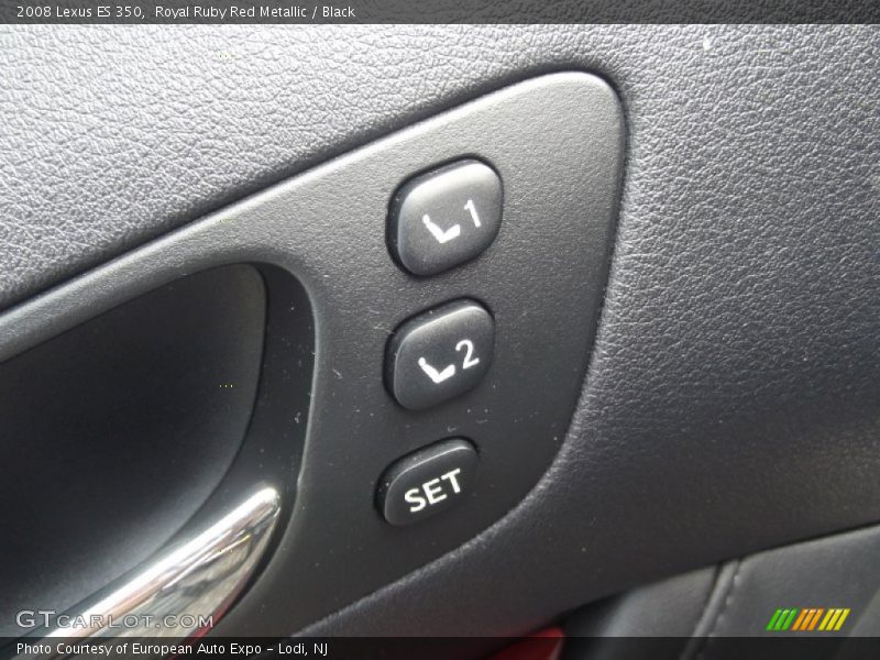 Royal Ruby Red Metallic / Black 2008 Lexus ES 350