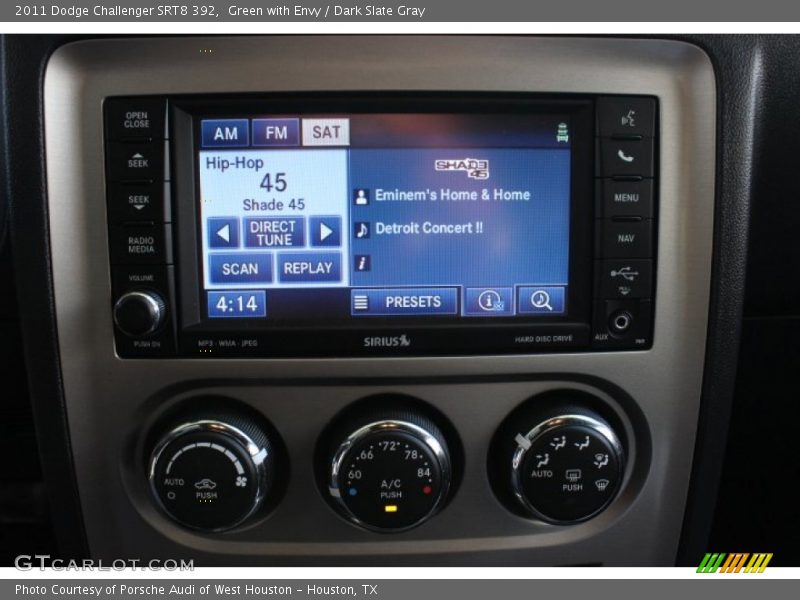 Green with Envy / Dark Slate Gray 2011 Dodge Challenger SRT8 392