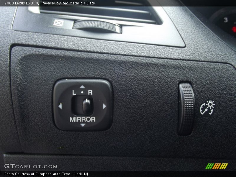Royal Ruby Red Metallic / Black 2008 Lexus ES 350