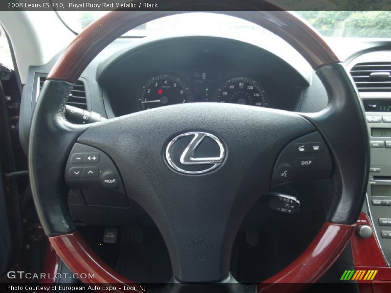 Royal Ruby Red Metallic / Black 2008 Lexus ES 350
