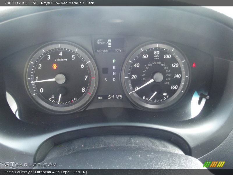Royal Ruby Red Metallic / Black 2008 Lexus ES 350