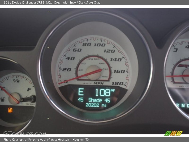 Green with Envy / Dark Slate Gray 2011 Dodge Challenger SRT8 392