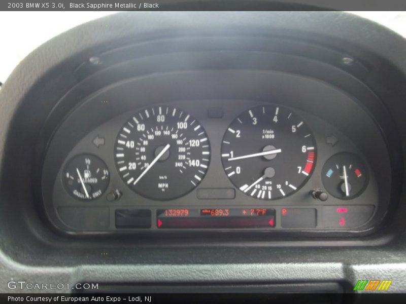 Black Sapphire Metallic / Black 2003 BMW X5 3.0i