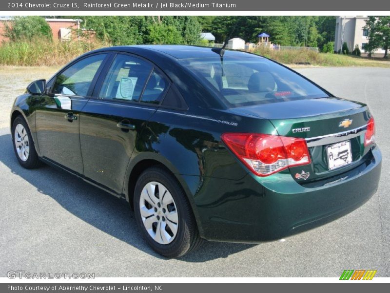 Rainforest Green Metallic / Jet Black/Medium Titanium 2014 Chevrolet Cruze LS