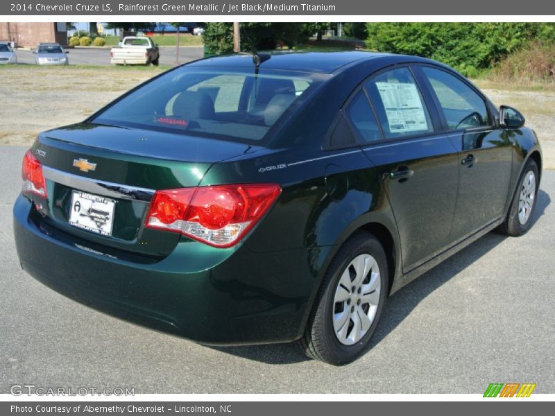 Rainforest Green Metallic / Jet Black/Medium Titanium 2014 Chevrolet Cruze LS