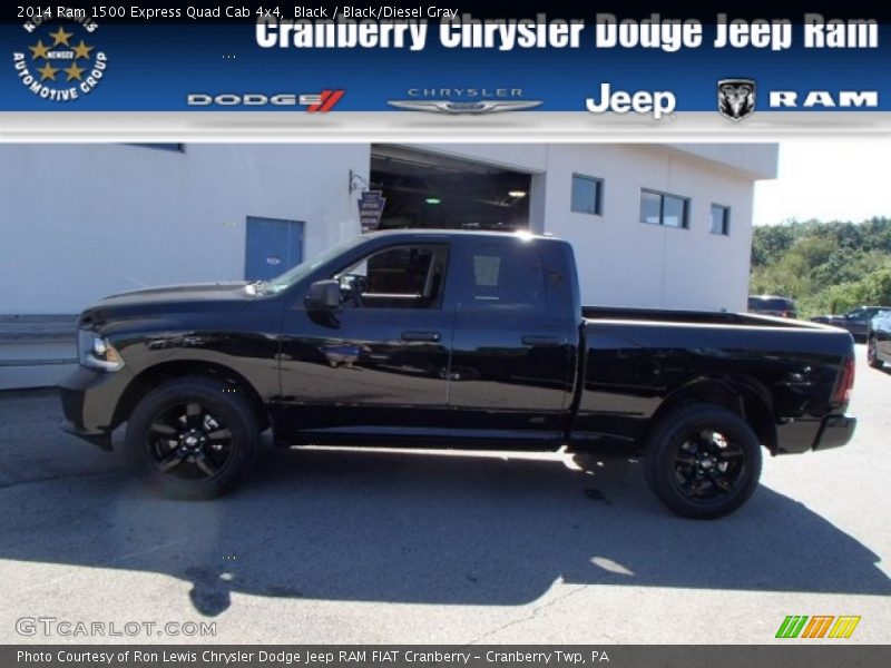 Black / Black/Diesel Gray 2014 Ram 1500 Express Quad Cab 4x4