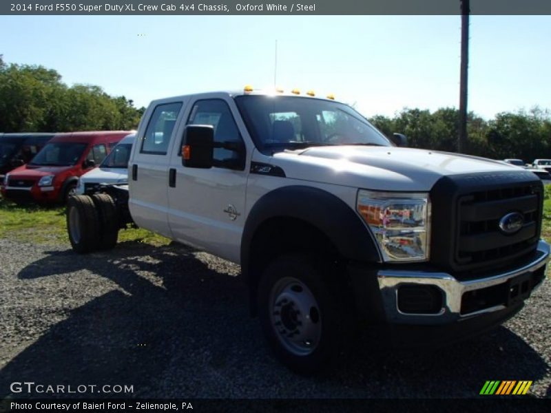 Oxford White / Steel 2014 Ford F550 Super Duty XL Crew Cab 4x4 Chassis