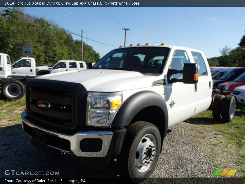 Oxford White / Steel 2014 Ford F550 Super Duty XL Crew Cab 4x4 Chassis