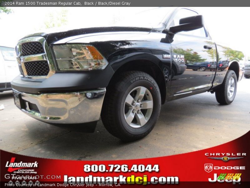 Black / Black/Diesel Gray 2014 Ram 1500 Tradesman Regular Cab