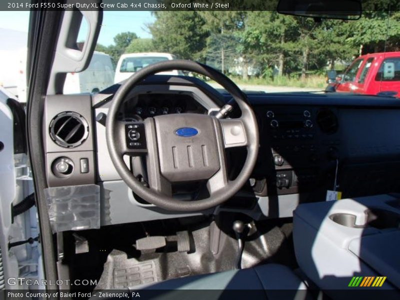 Oxford White / Steel 2014 Ford F550 Super Duty XL Crew Cab 4x4 Chassis