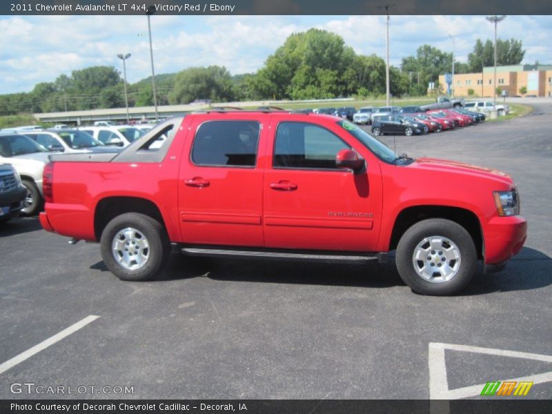 Victory Red / Ebony 2011 Chevrolet Avalanche LT 4x4