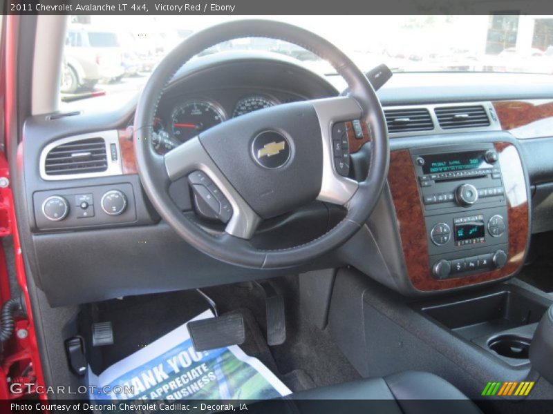 Victory Red / Ebony 2011 Chevrolet Avalanche LT 4x4