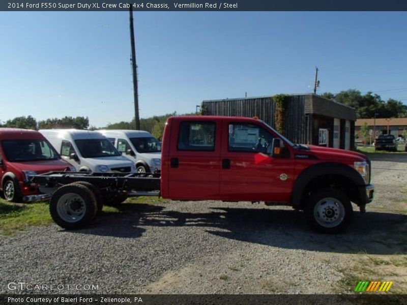 Vermillion Red / Steel 2014 Ford F550 Super Duty XL Crew Cab 4x4 Chassis