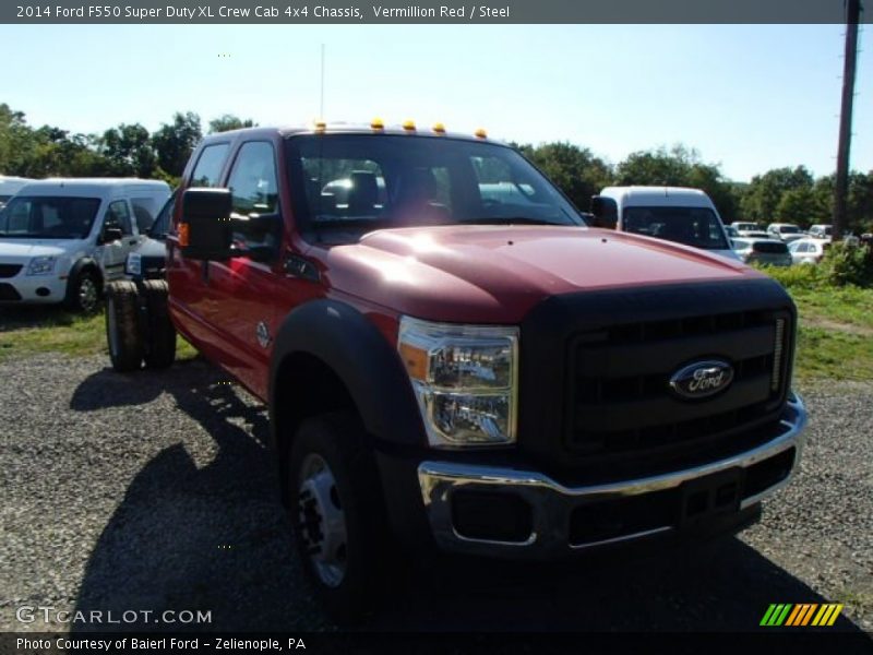 Vermillion Red / Steel 2014 Ford F550 Super Duty XL Crew Cab 4x4 Chassis