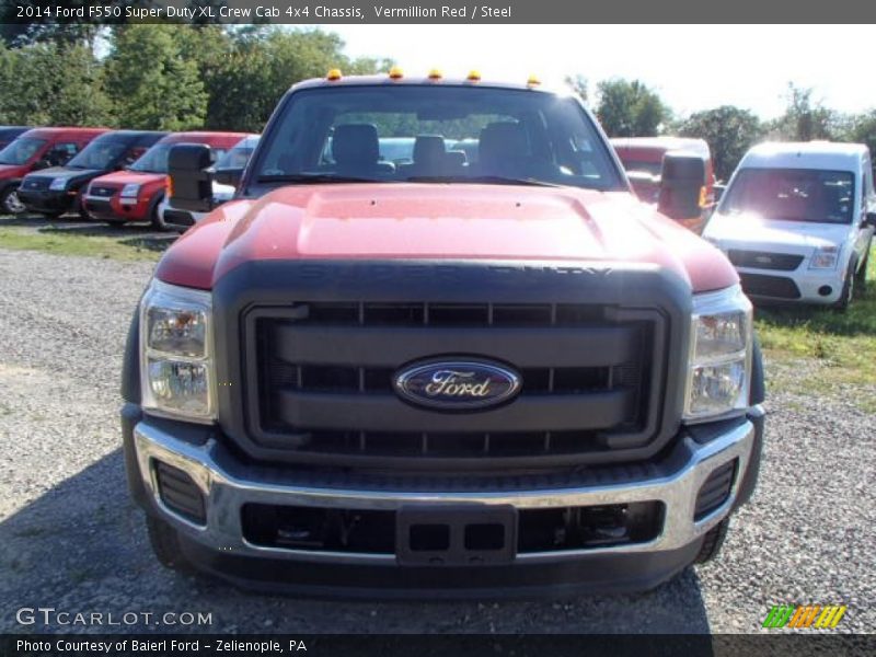 Vermillion Red / Steel 2014 Ford F550 Super Duty XL Crew Cab 4x4 Chassis