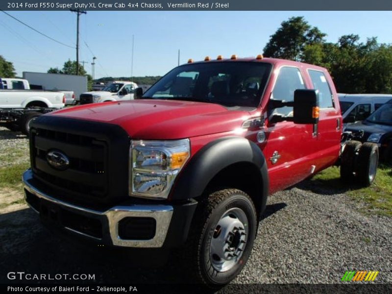 Vermillion Red / Steel 2014 Ford F550 Super Duty XL Crew Cab 4x4 Chassis