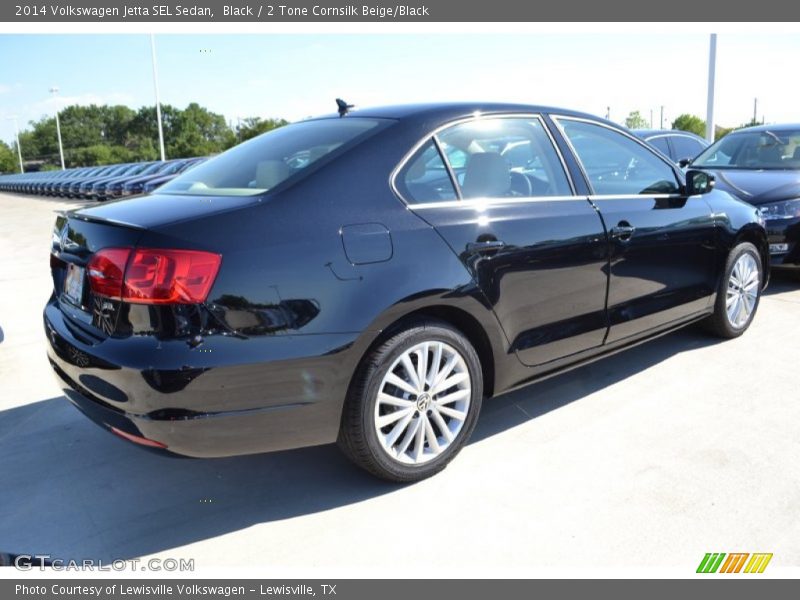 Black / 2 Tone Cornsilk Beige/Black 2014 Volkswagen Jetta SEL Sedan