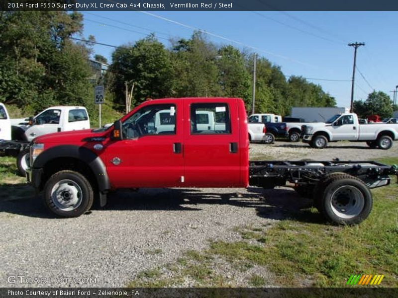 Vermillion Red / Steel 2014 Ford F550 Super Duty XL Crew Cab 4x4 Chassis