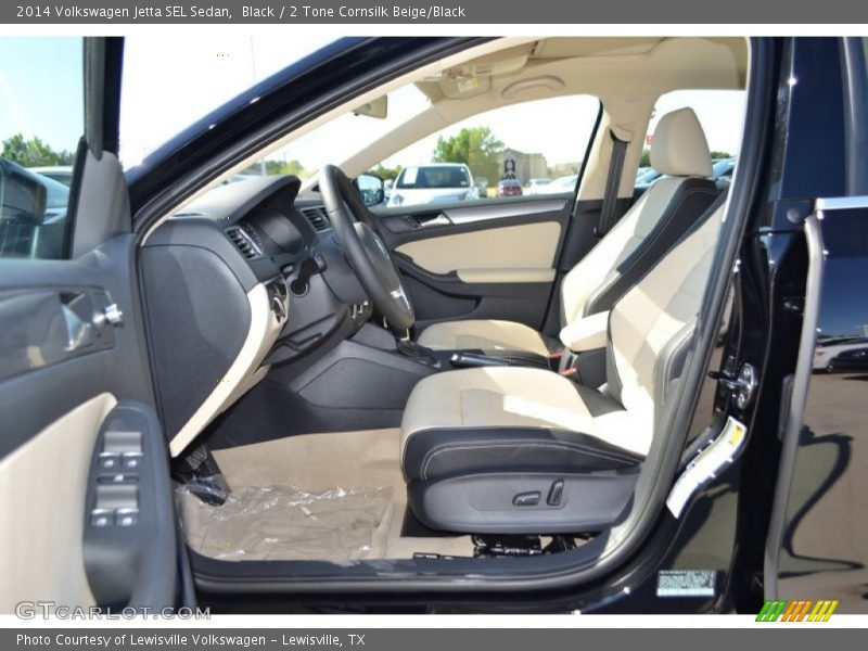 Black / 2 Tone Cornsilk Beige/Black 2014 Volkswagen Jetta SEL Sedan