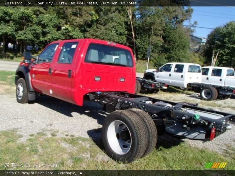 Vermillion Red / Steel 2014 Ford F550 Super Duty XL Crew Cab 4x4 Chassis