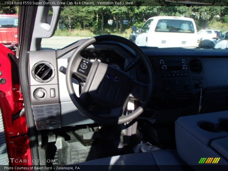Vermillion Red / Steel 2014 Ford F550 Super Duty XL Crew Cab 4x4 Chassis