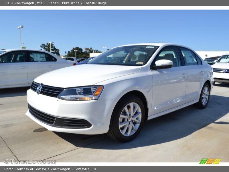 Pure White / Cornsilk Beige 2014 Volkswagen Jetta SE Sedan