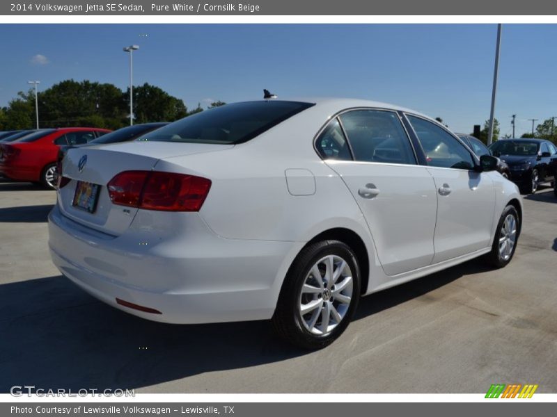 Pure White / Cornsilk Beige 2014 Volkswagen Jetta SE Sedan