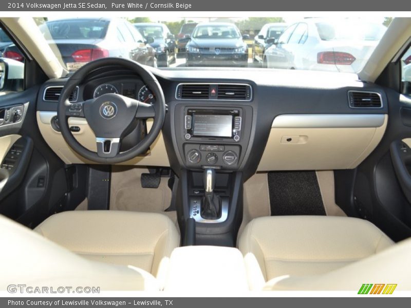 Pure White / Cornsilk Beige 2014 Volkswagen Jetta SE Sedan