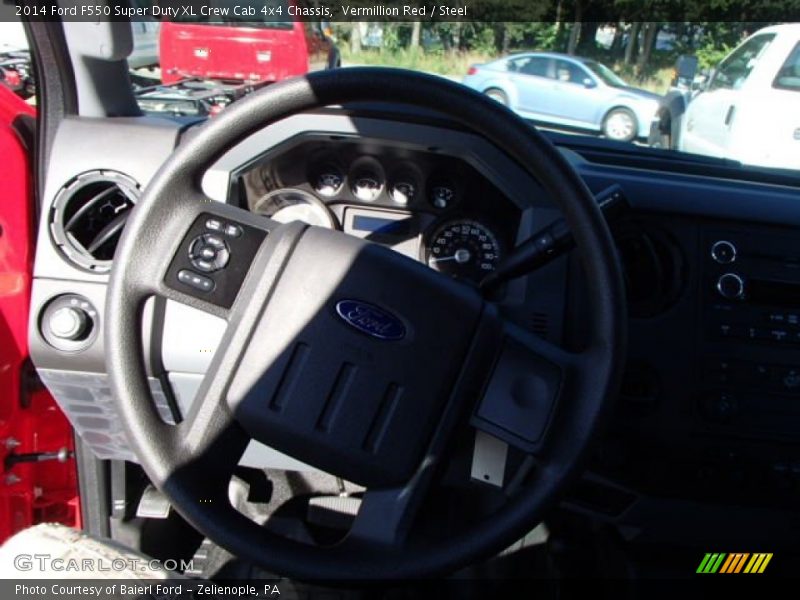 Vermillion Red / Steel 2014 Ford F550 Super Duty XL Crew Cab 4x4 Chassis