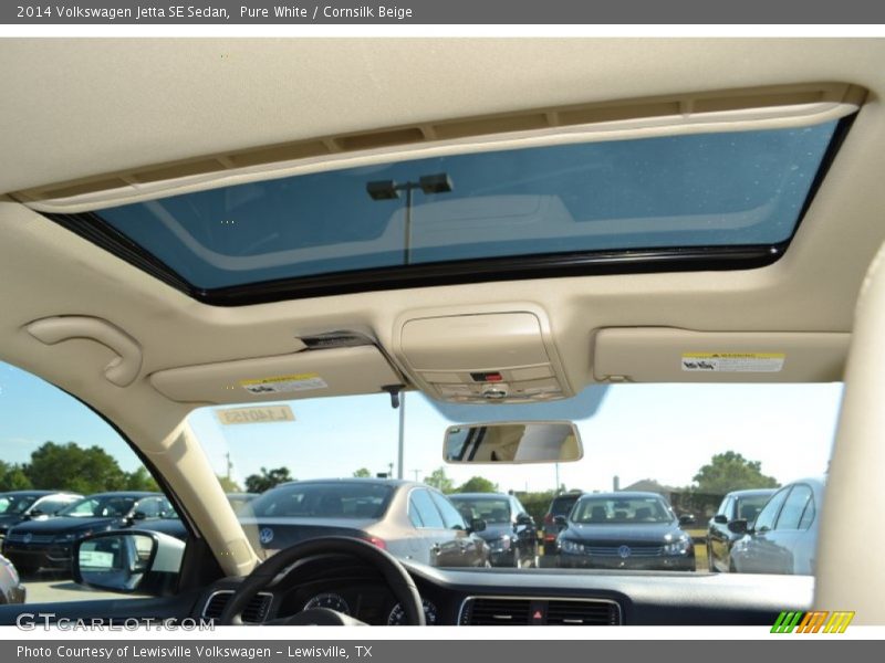 Pure White / Cornsilk Beige 2014 Volkswagen Jetta SE Sedan