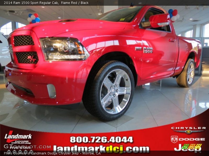 Flame Red / Black 2014 Ram 1500 Sport Regular Cab