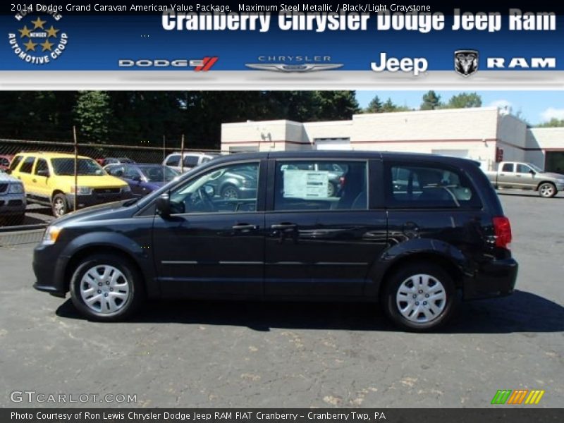 Maximum Steel Metallic / Black/Light Graystone 2014 Dodge Grand Caravan American Value Package