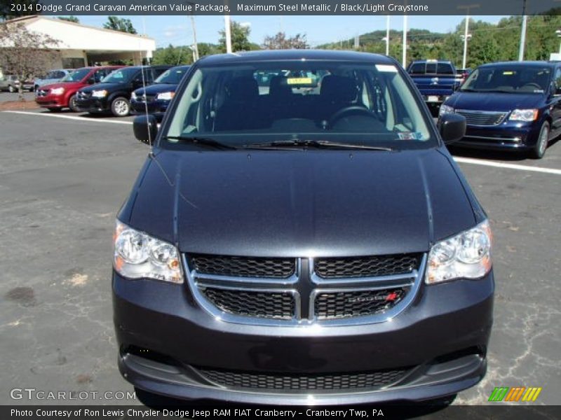 Maximum Steel Metallic / Black/Light Graystone 2014 Dodge Grand Caravan American Value Package