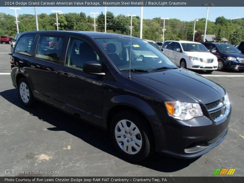 Maximum Steel Metallic / Black/Light Graystone 2014 Dodge Grand Caravan American Value Package